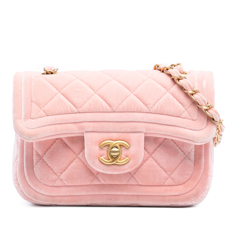 Pre-Loved Chanel Mini Quilted Velvet Double Frame Flap - Picture 1 of 7